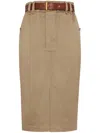 Saint Laurent Pencil Skirt. In Beige