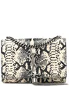 Saint Laurent Beige Black Calfskin Leather Small Classic Kate Tassel Satchel (authentic Pre-loved)
