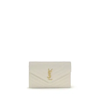 Saint Laurent Beige Calf Leather Bos Taurus Wallet