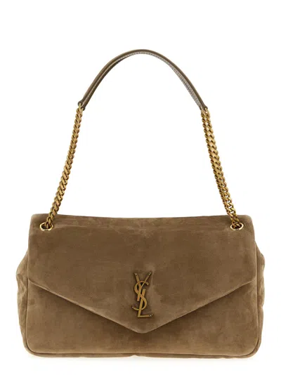 SAINT LAURENT BEIGE CALYPSO SHOULDER BAG