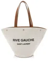 Saint Laurent Beige Canvas & Leather Trapezoid Rive Gauche Tote (authentic  Pre-loved)