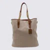 Saint Laurent Beige Cotton In Desert Dust/brick