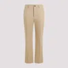 Saint Laurent Straight-leg Tailored Pants In Nude & Neutrals