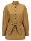 Saint Laurent Beige Cotton Tunic In Beige