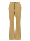 Saint Laurent Drill Pants In Beige