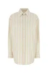 Saint Laurent Women Embroidered Oxford Shirt In White