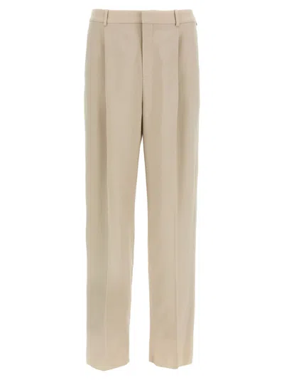 Saint Laurent Beige High Waist Pants