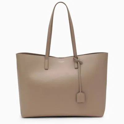 Saint Laurent Beige Large Shopping E/w Tote Bag In Brown