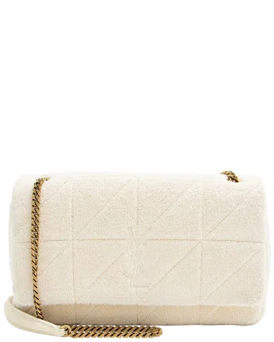 Saint Laurent Beige Leather& Terry Cloth Jamie Medium Shoulder Bag (authentic  Pre-loved) In Neutral