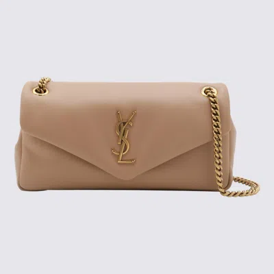 Saint Laurent Beige Calypso Bag In Toffee