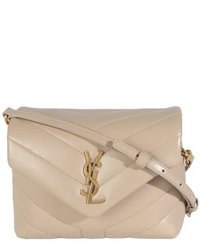 Saint Laurent Beige Leather Toy Loulou (authentic Pre-loved) In Neutral