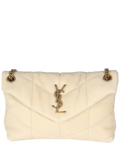 Saint Laurent Beige Nubuck K Small Puffer Chain Bag (authentic Pre-loved)