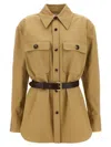 Saint Laurent Saharan Drill Shirt In In Beige