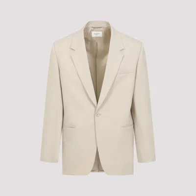 SAINT LAURENT BEIGE SINGLE BREASTED BLAZER