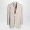 Saint Laurent Beige Single-breasted Jacket In Wool Women In Neutral