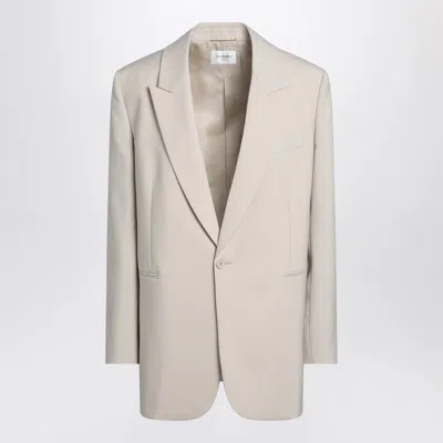 Saint Laurent Beige Single-breasted Jacket In Wool Women