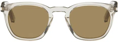 Saint Laurent Beige Sl 675 Sunglasses In Beige-beige-brown