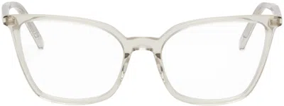 Saint Laurent Beige Sl 669 Glasses In Neutral