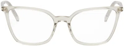 Saint Laurent Beige Sl 669 Glasses In 001 Beige