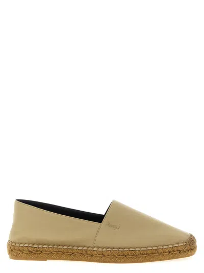 SAINT LAURENT BEIGE SLIP ON ESPADRILLES