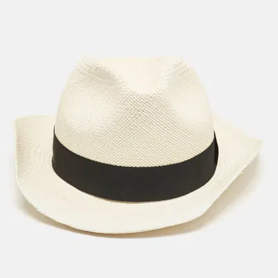 Pre-owned Saint Laurent Beige Straw Hat