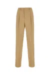 Saint Laurent Carrot-fit Trousers Beige In Gingembre