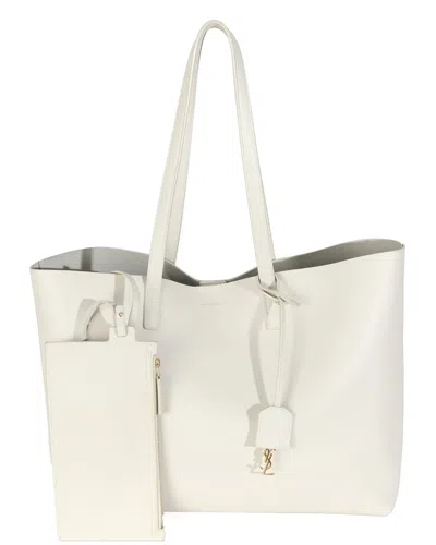 Saint Laurent Beige/neutral Leather Large Shopping Tote (authentic Pre-loved) In Pattern