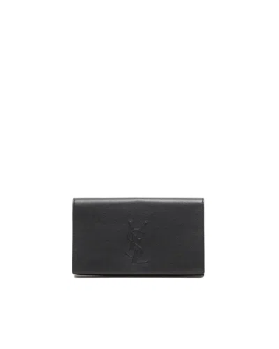 Saint Laurent Belle De Jour Clutch Bag In Black