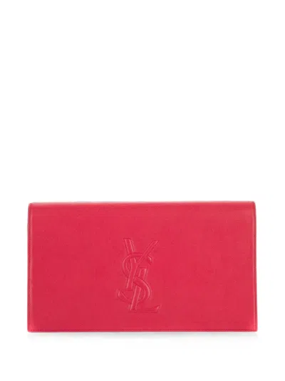 Pre-owned Saint Laurent Belle De Jour Clutch Bag In Red