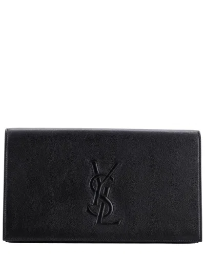 Saint Laurent Belle De Jour Clutch Large (authentic Pre-loved) In Black