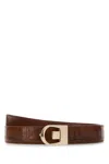 Saint Laurent Cintura Reversibile In Pelle Caramello   Donna In Brown