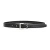 Saint Laurent Logo Leather Belt In Black