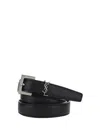 Saint Laurent Cassandre Belt In Black