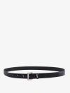 Saint Laurent Logo Leather Belt In Black