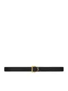 Saint Laurent Minimalist Belt In Black