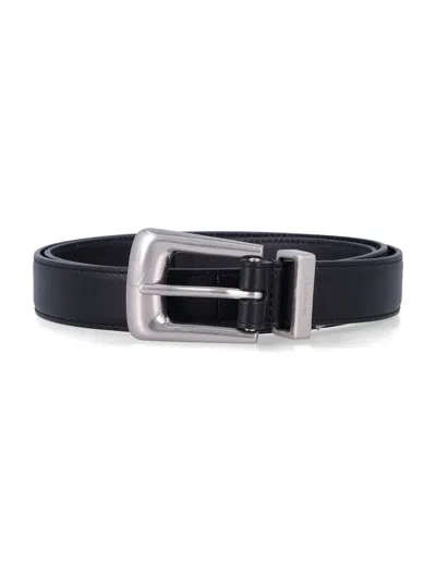 Saint Laurent Belt Boucle Folk In Black