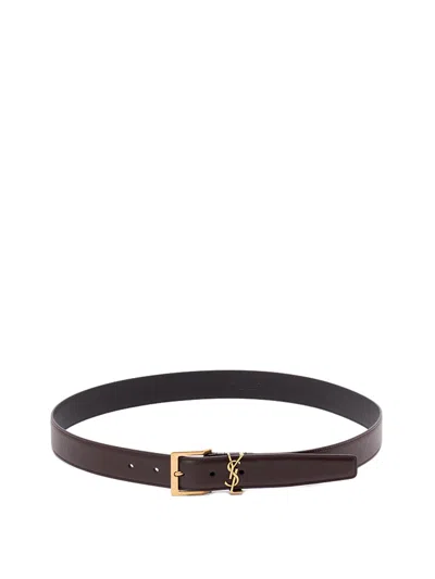 Saint Laurent Belt In Brown