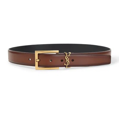 Saint Laurent Belt In Brown