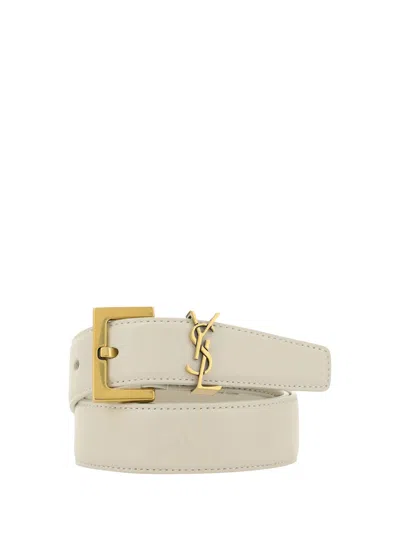 Saint Laurent Belt In Neutral