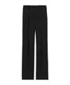 Saint Laurent High-rise Tuxedo Pants In Grain De Poudre In Black