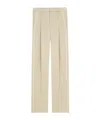 Saint Laurent Wool Tuxedo Trouser With Silk Lining In Nude