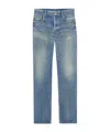 Saint Laurent 90s Slim Ankle Trousers Belt Loops In Blue
