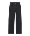 Saint Laurent Carrot-fit Jeans With A Washed Effect In Black