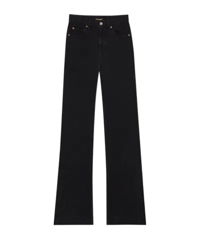 Saint Laurent Belt Loop Jeans In Black