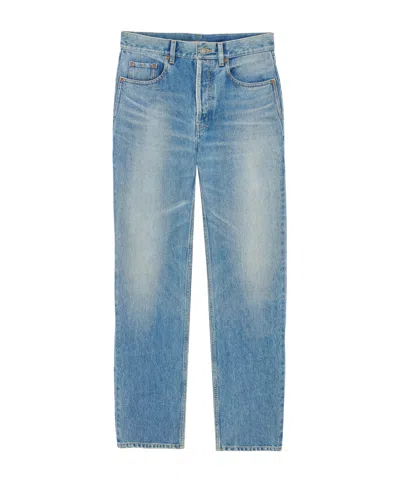Saint Laurent Belt Loop Jeans In Blue
