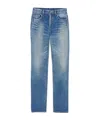 Saint Laurent 90s Slim Ankle Trousers Belt Loops In Blue