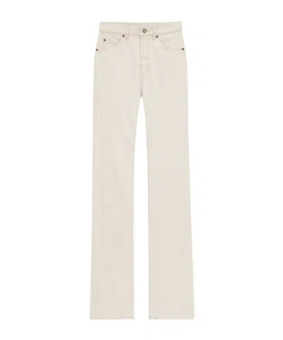 Saint Laurent Belt-loop Jeans In White