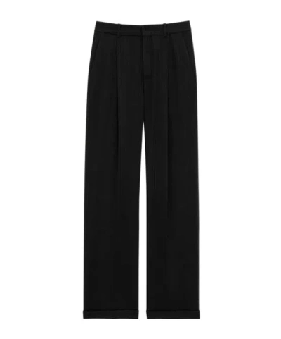 Saint Laurent Belt-loop Trousers In Black