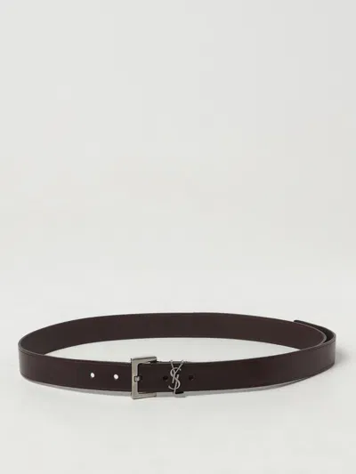 Saint Laurent Belt Men  In Brown