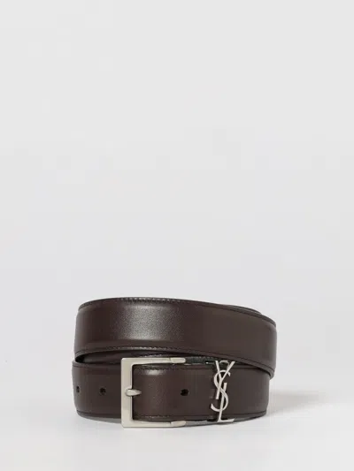 Saint Laurent Belt Men  In Brown